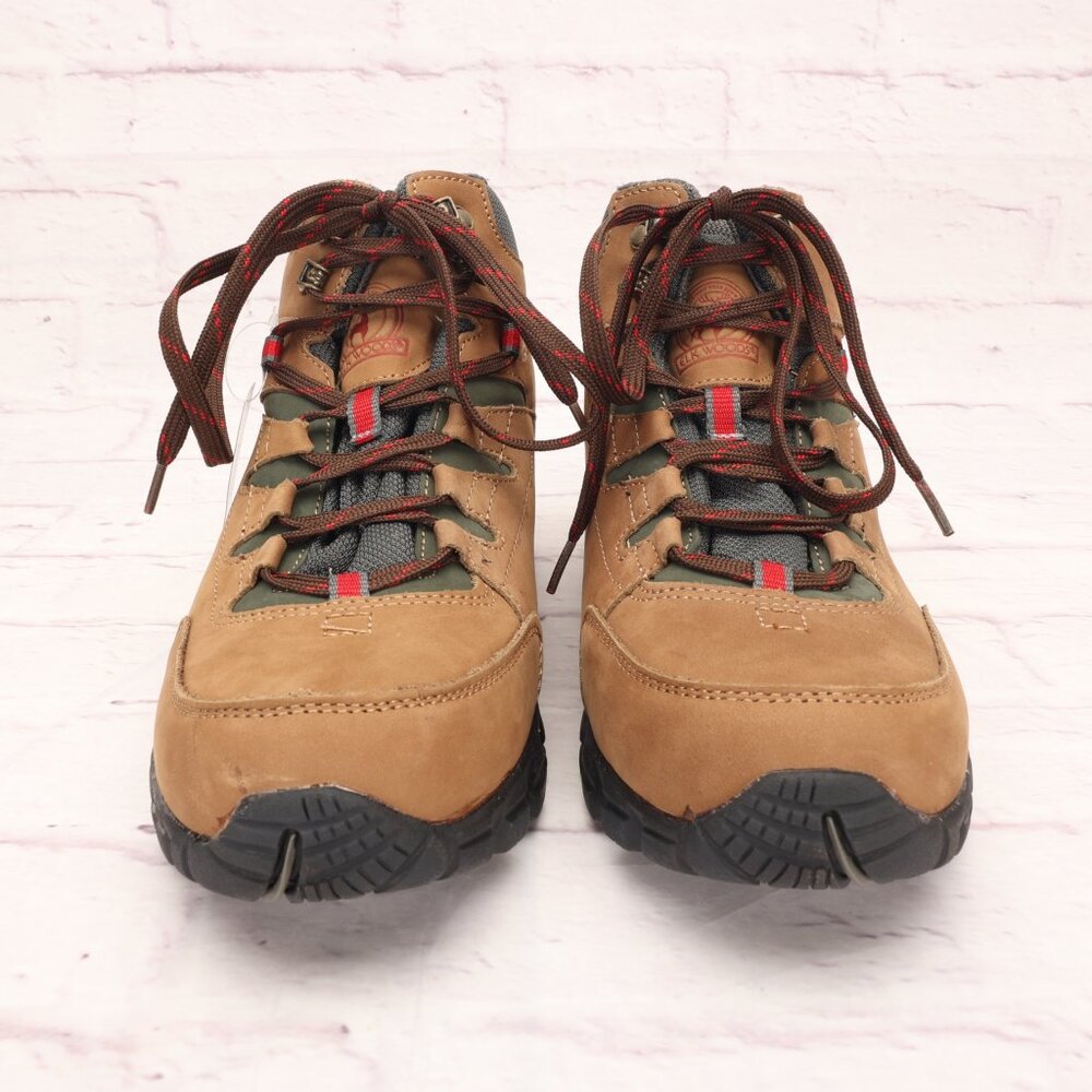 Elk Woods Highpoint Waterproof Hiking Boots Shoes 10M Brown Suede Lace-Up